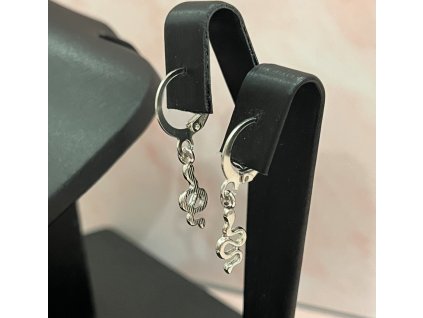 Serpent Shine fülbevaló  – arany / ezüst kígyó fülbevaló