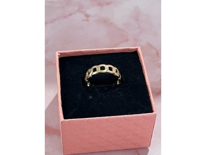 Chain Loop gyűrű  – arany / ezüst láncszem nyitott gyűrű