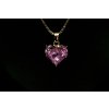 Pink Amour nyaklánc  arany nyaklánc | rózsaszín szív medállal, romantikus női ékszer