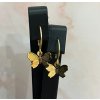 Flutter Shine Drops fülbevaló  – arany / ezüst pillangó fülbevaló