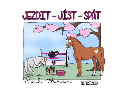 jezdecké tričko jezdit jíst spát pro děti