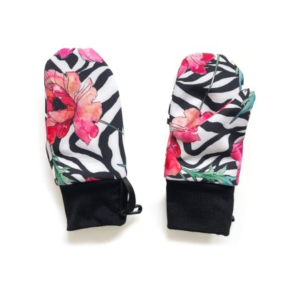 Pinkie Zebra softshell kesztyű