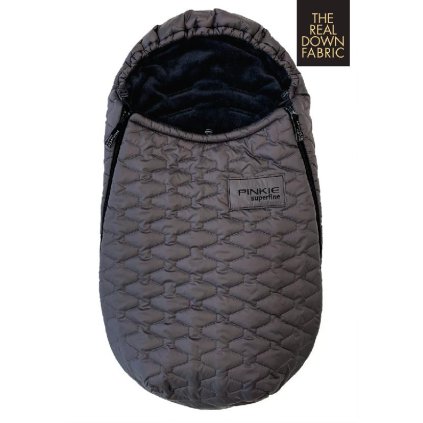 péřový zimní fusak Superfine Dark Grey 0-12měs