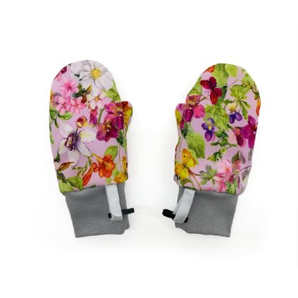 Pinkie Flowers softshell kesztyű