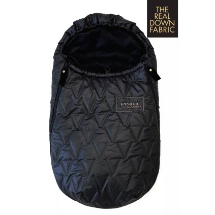 Daunen Winterfußsack  Superfine Vee Black 0-12 Monate