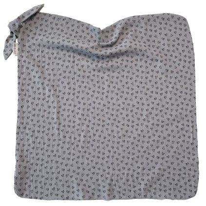 Sommerdecke  Pinkie Muslin Grey Heart