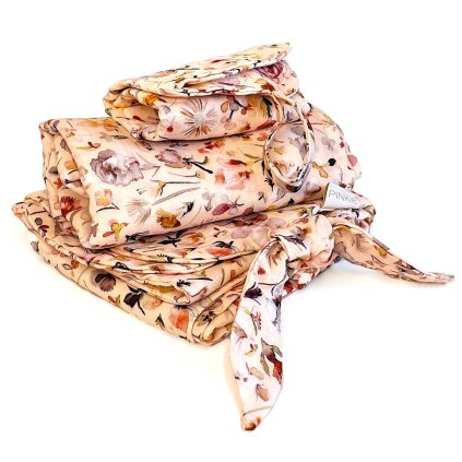 Zestaw Muslin Painted Flower Apriccot