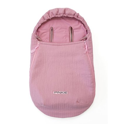 bavlněný fusak Pink Muslin BIO 0-12měsíců
