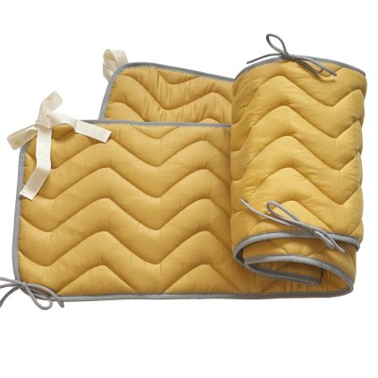 ochraniacz do łóżeczka BIO Wave Ochre