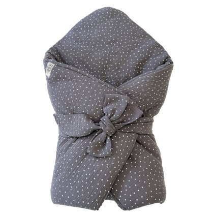 Einschlagdecke Bellou Grey Dots BIO Baumwolle