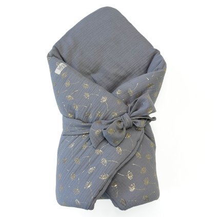 zavinovačka Bellou Muslin Flower Grey