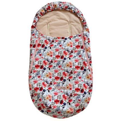 Dünner Fußsack Pinkie Flowers BIO