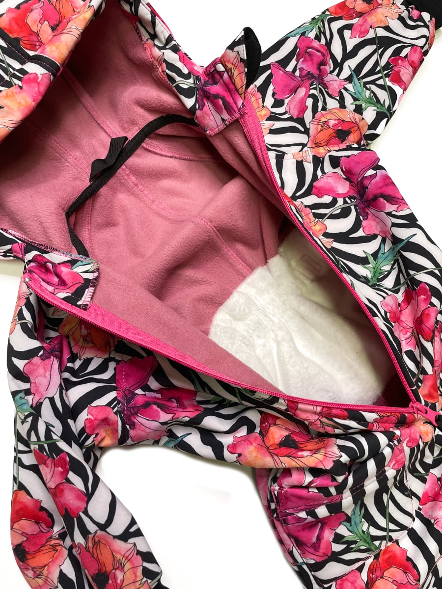 softshellová kombinéza Pinkie Zebra Varianta / velikost: 86-92