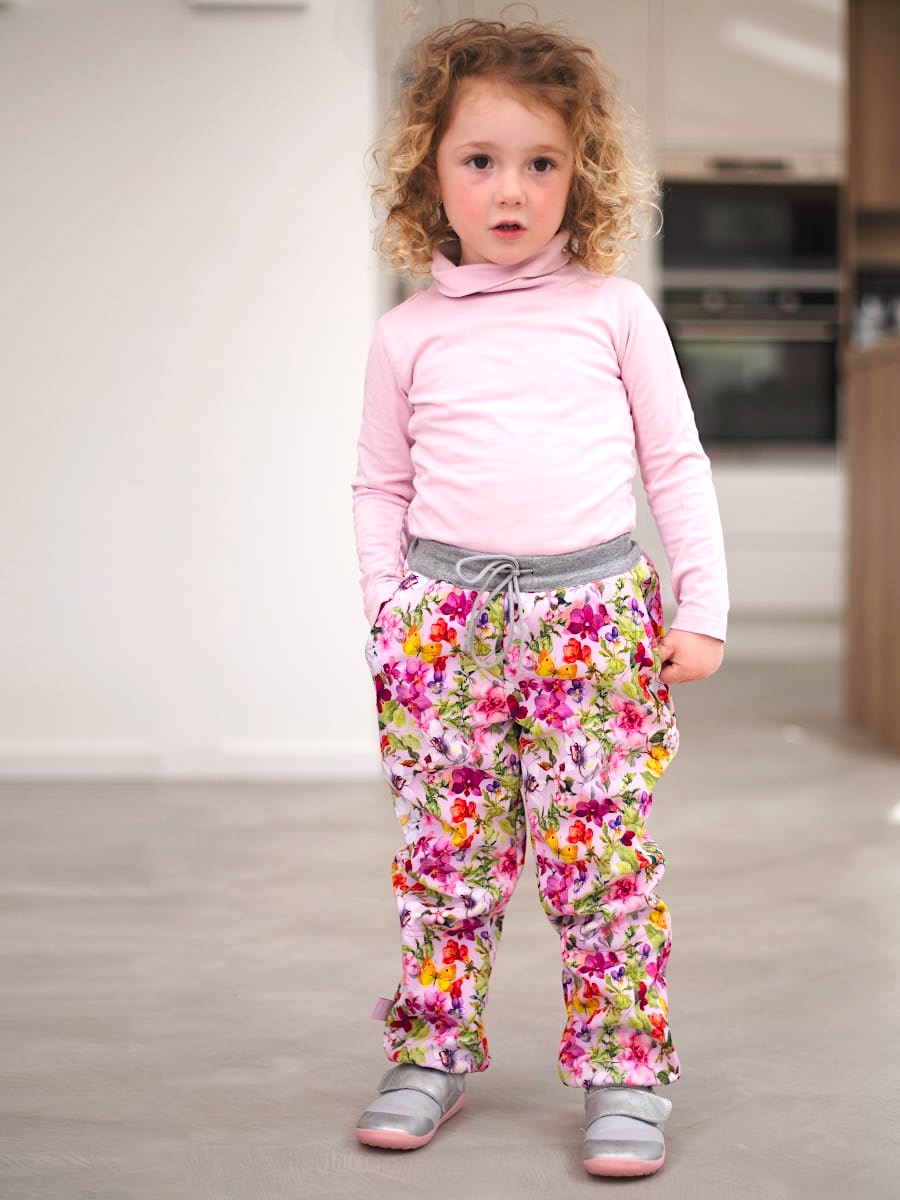 softshellové kalhoty Pinkie Flowers Varianta / velikost: 98-104