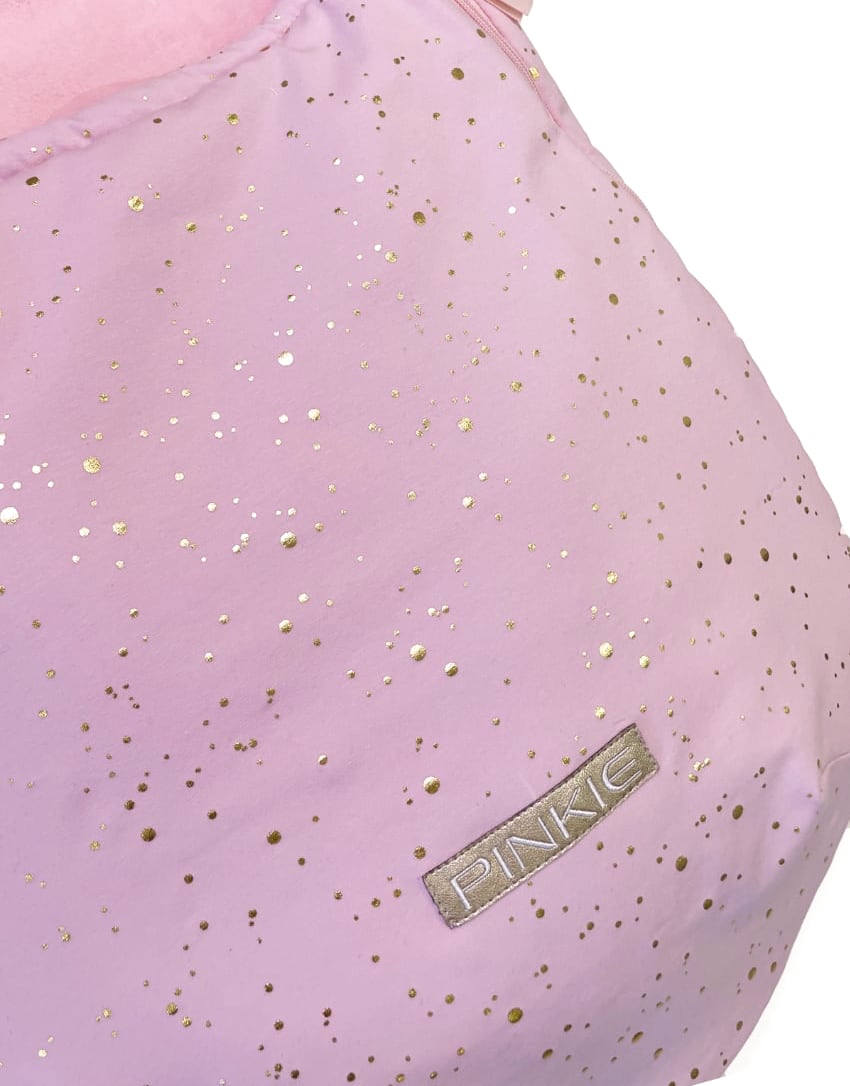 fusak Shine Gold Pink 0-12měsíců Varianta / velikost: dírky k prostřižení a provlečení