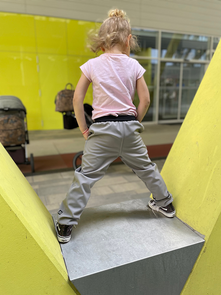 softshellové kalhoty Grey/Black Varianta / velikost: 134-140