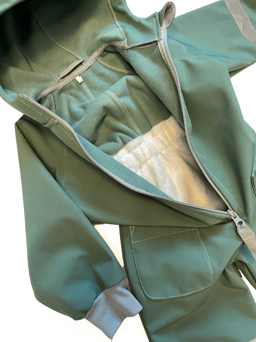 softshellová kombinéza Green/Grey Varianta / velikost: 110-116
