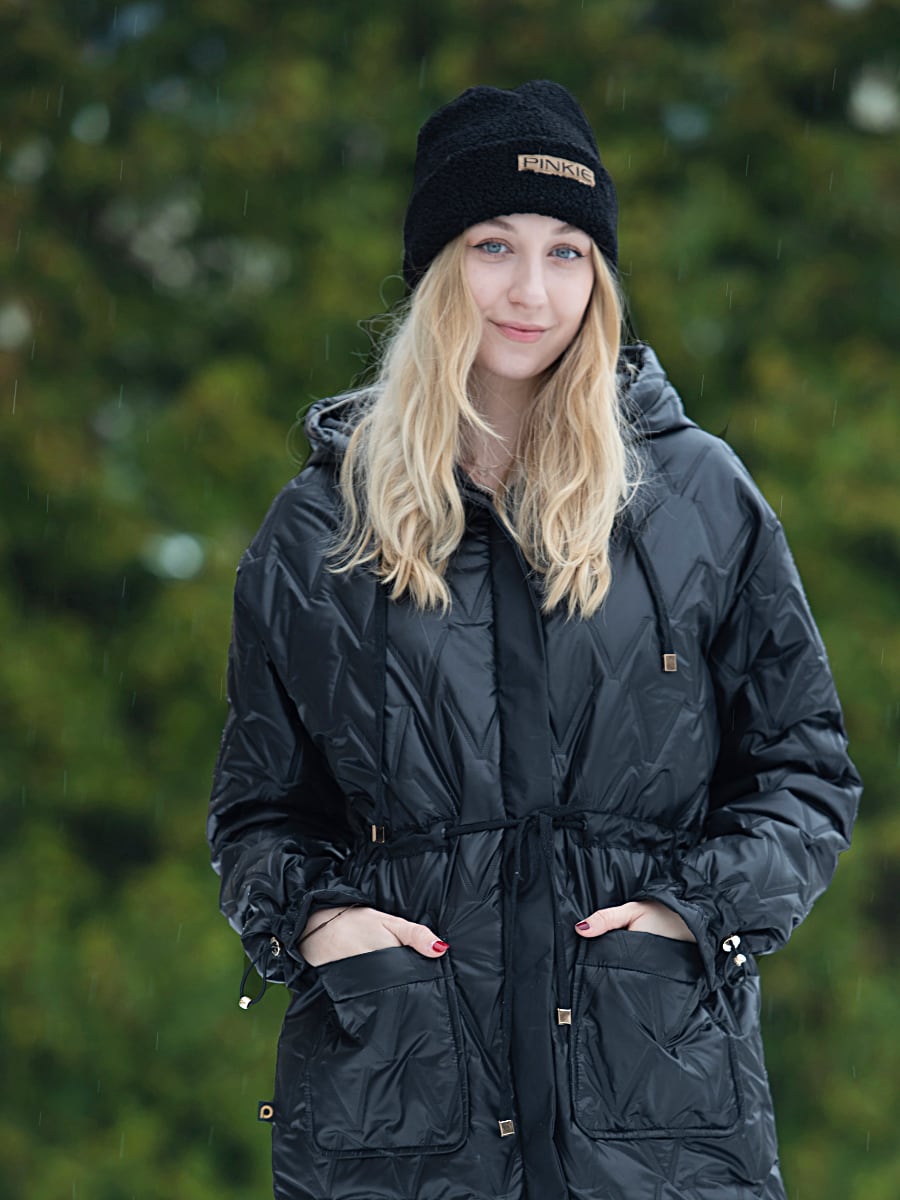 čepice Label Teddy Black Varianta / velikost: 1-3 roky