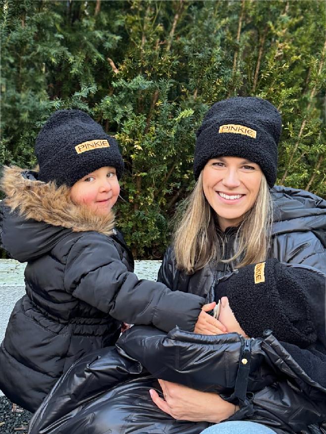 čepice Label Teddy Black Duo Varianta / velikost: 1-3 roky+dospělá