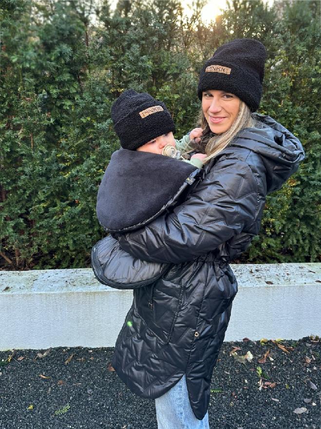 čepice Label Teddy Black Duo Varianta / velikost: 1-3 roky+dospělá