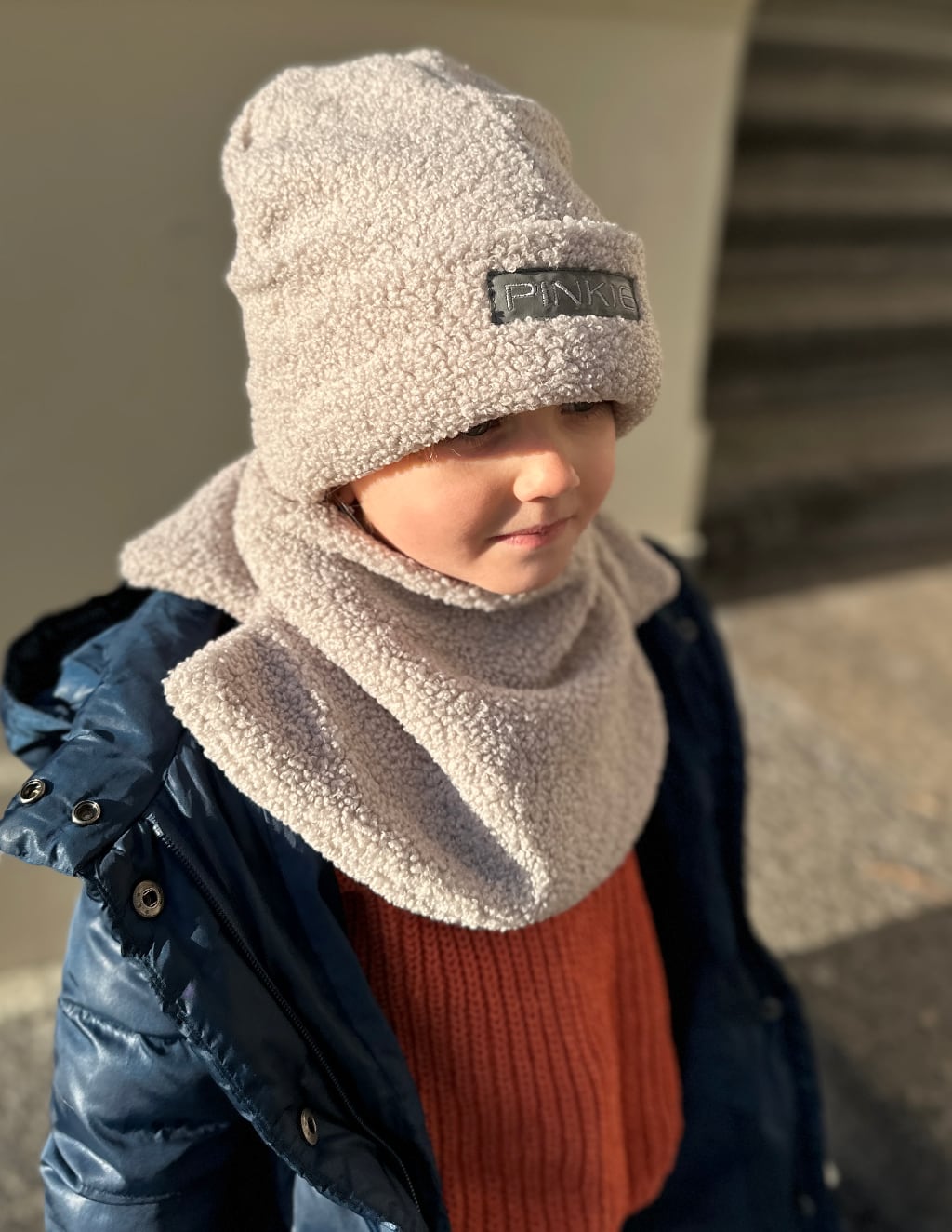 čepice Label Teddy Light Grey Duo Varianta / velikost: 1-3 roky+dospělá