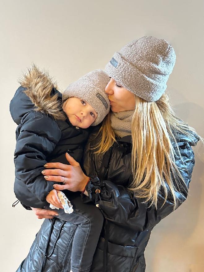 čepice Label Teddy Light Grey Duo Varianta / velikost: 1-3 roky+dospělá
