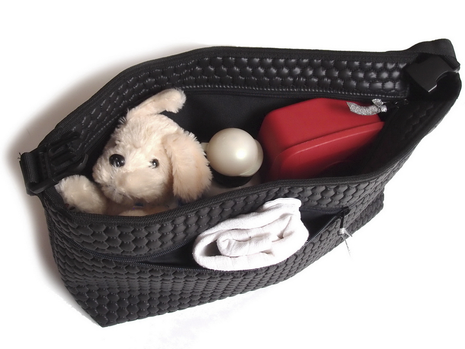 organizér Small Grey Comb s přední kapsou-L