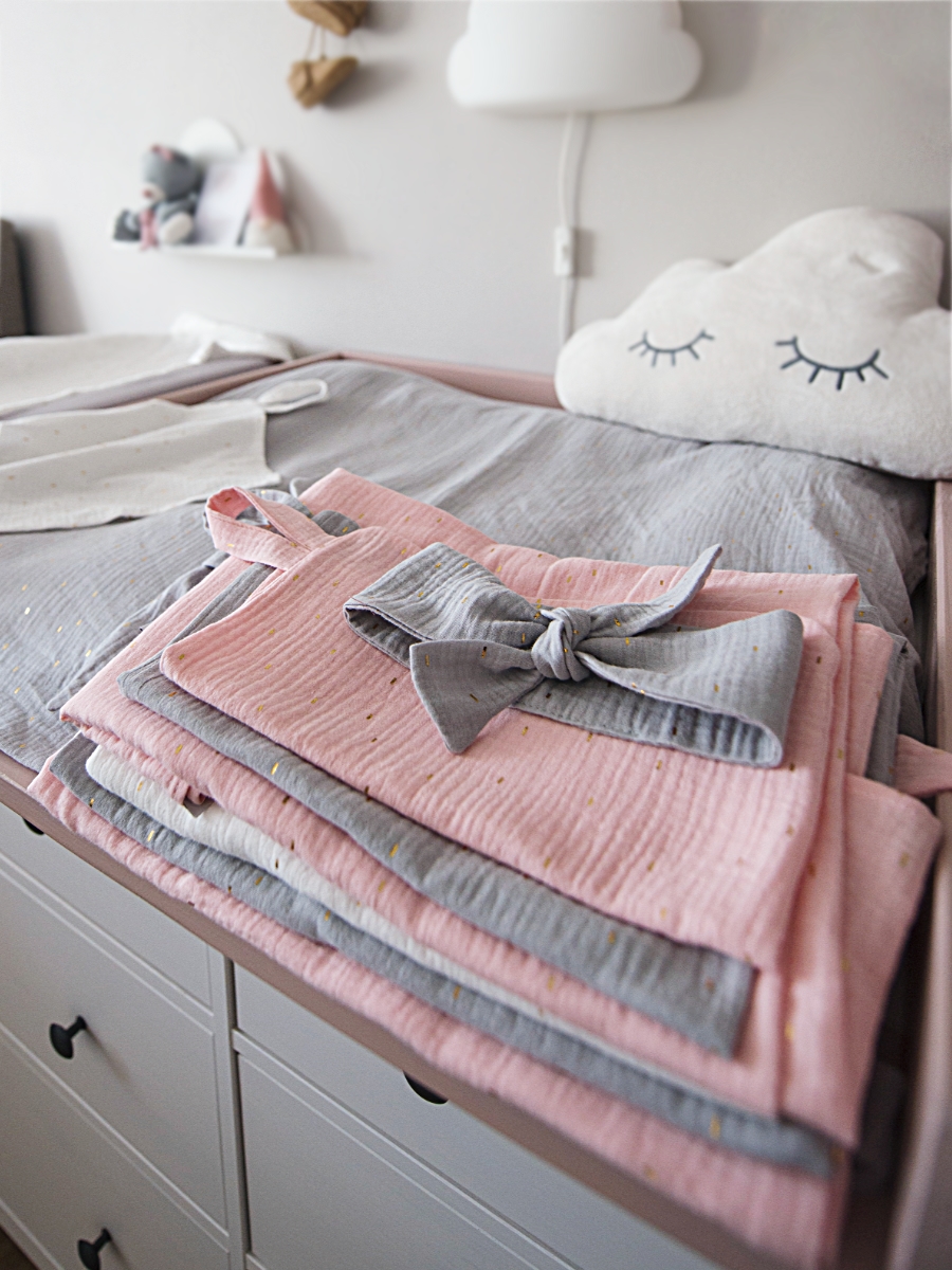 set Muslin Mint velký