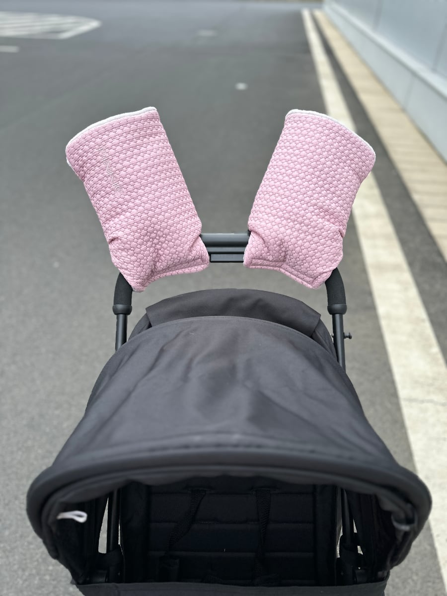 rukavice na kočárek Small Pink Comb