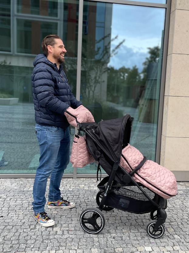 péřový rukávník Superfine Light Pink