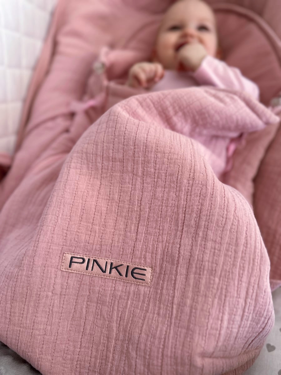 fusak Pink Muslin BIO 0-12měsíců