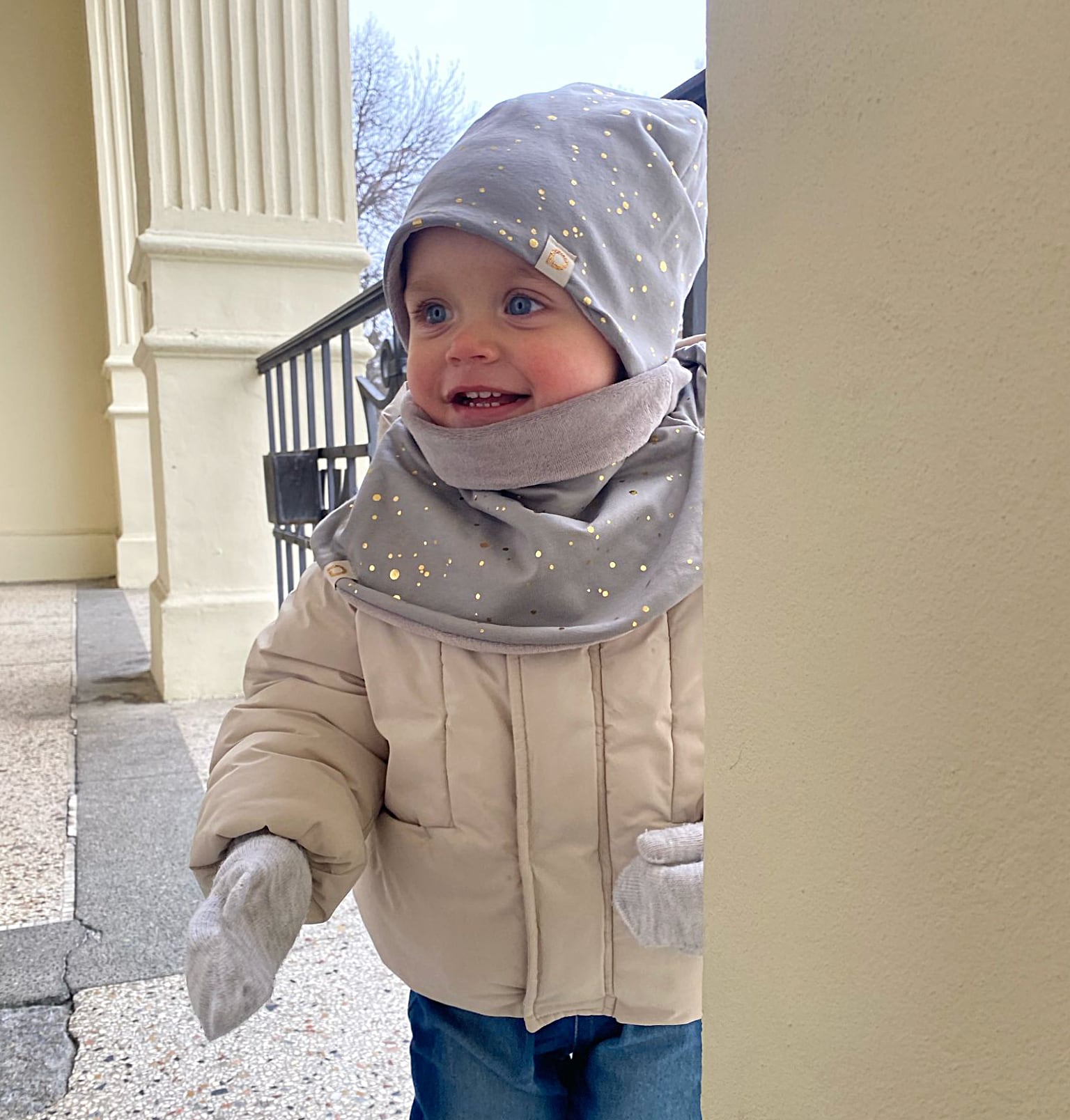 čepice Shine Gold Grey Varianta / velikost: 3-6 let