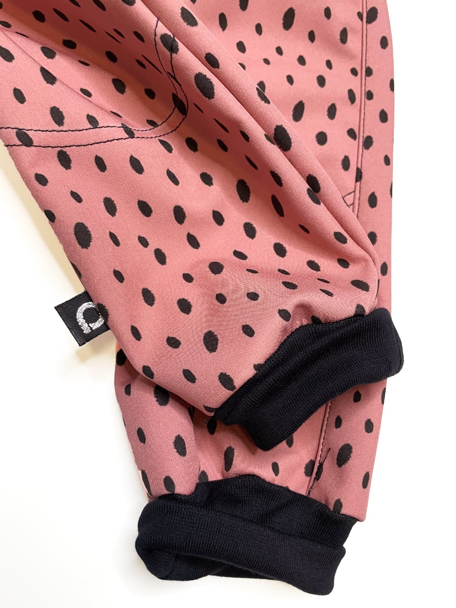 softshellové kalhoty Dots Pink Varianta / velikost: 134-140
