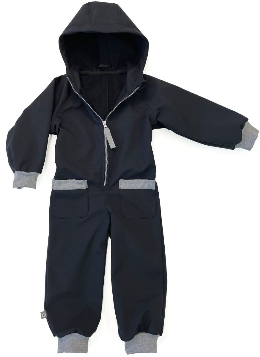 softshellová kombinéza Black/Grey Varianta / velikost: 110-116