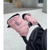 péřové rukavice na kočárek Superfine Light Pink