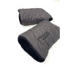 péřové rukavice na kočárek Superfine dark grey