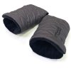 péřové rukavice na kočárek Superfine dark grey