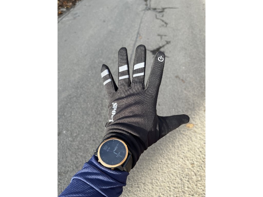Běžecké rukavice zateplené - černé