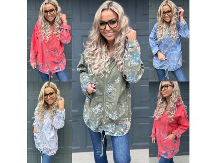 Lehká bunda s květy KERY