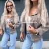 Lehká denim bunda TAUPE