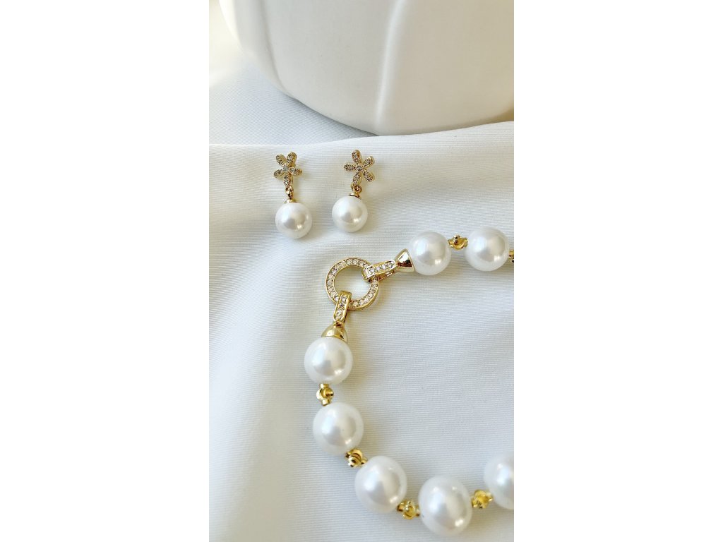 18465 darcekovy set pearls white