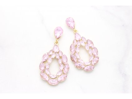 Kamienkové náušnice Elizabeth pink