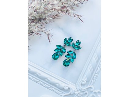 Kamienkové náušnice Bella Emerald Green