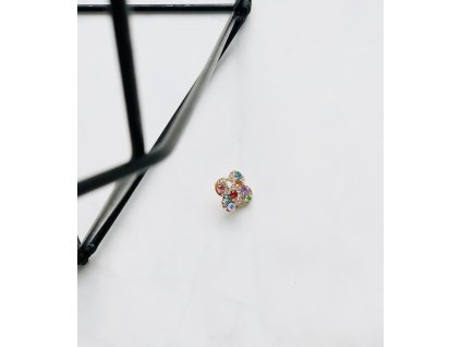 Mini brošňa farebné kamienky