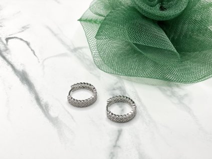 Exkluzívne postriebrené náušnice kruhy Malia Silver