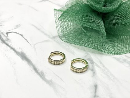 Exkluzívne pozlátené náušnice kruhy Margo Gold