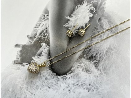 11928 3 pozlatena suprava heart gold