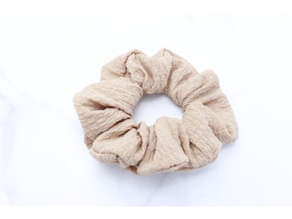 Scrunchie v béžovej farbe