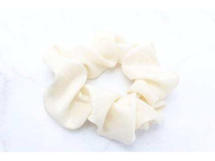 Scrunchie saténová v maslovej farbe