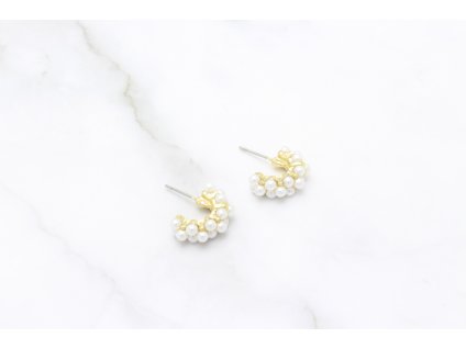 Trendy perlové polkruhy Mini Gold
